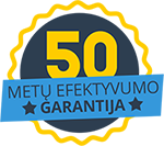 50 metų efektyvumo garantija